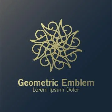 Luxury monogram logo template vector object for logo design. Stock Illustration