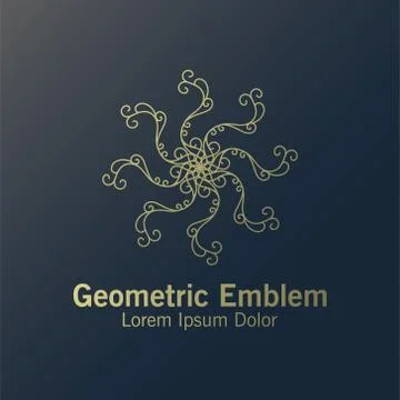 Luxury monogram logo template vector object for logo design. Stock Illustration