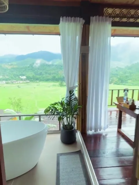 Luxury Mountain View Resort Room with Balcony Video stock 340564141