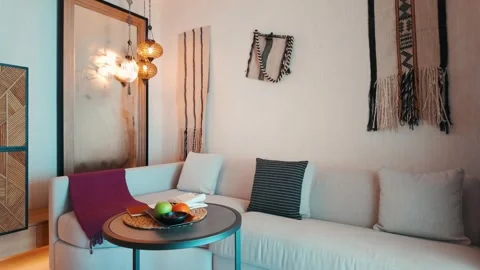 Luxury Nature Resort at Ras Abrouq in Zekreet, Qatar Stock Footage 327568853