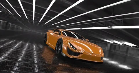 Sports Car Animation Stock Video Footage, Royalty Free Sports Car  Animation Videos