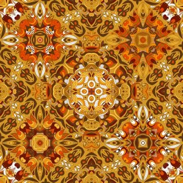 Luxury oriental tile seamless pattern. Vector Illustrazione stock