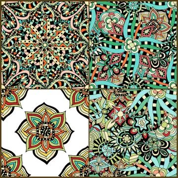 Luxury oriental tile seamless pattern. Illustrazione stock