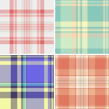 Luxury oriented plaid pattern pack for premium branding. Refined tartan optio Stock Illustration