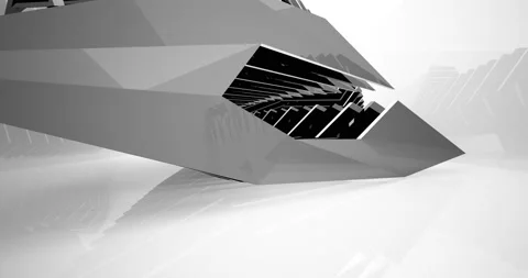 Luxury parametric abstract architectural minimalistic background. Contemporary Stock Footage 143324986