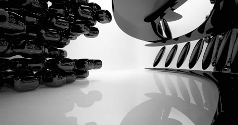 Luxury parametric abstract architectural minimalistic contemporary  background.  Stock Footage 147114628