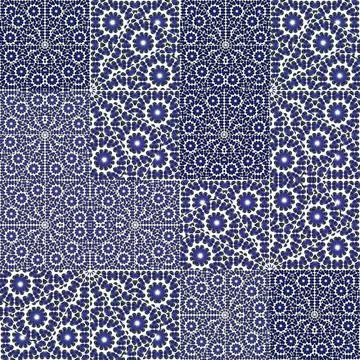 Luxury Patchwork Ornate Pattern Digital collage technique ornate patchwork... Stock Photos