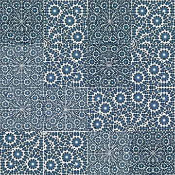 Luxury Patchwork Ornate Pattern Digital collage technique ornate patchwork... Stock Photos