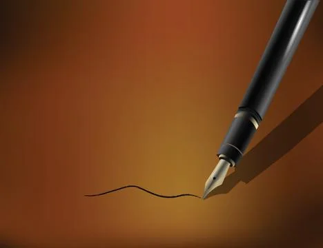 Luxury pen background Stock Illustration