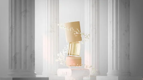 Luxury Perfume Bottle Display Stock Footage 325220017