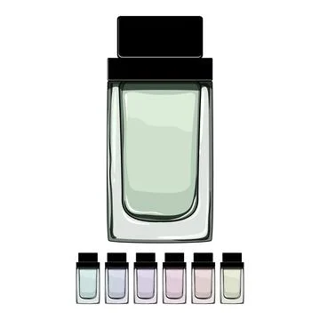 Luxury perfume for men cartoon vector graphic Stock Illustration