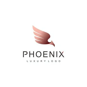 Luxury phoenix bird logo vector Illustrazione stock