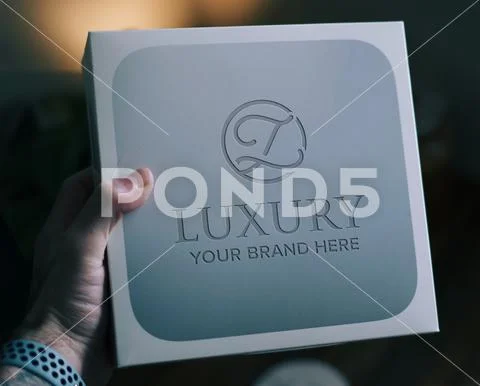 Luxury Phone Box Logo Mockup PSD Template