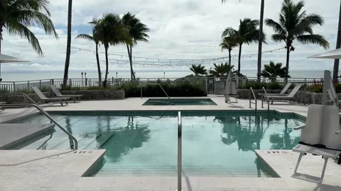 Luxury Pool in Florida Keys Stock Footage 254908653