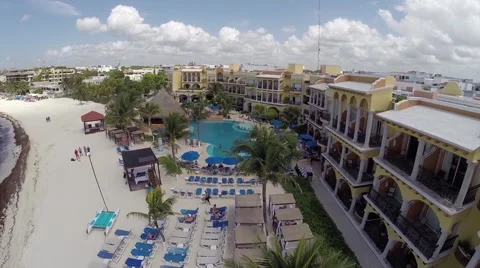 Luxury pool at a vacation resort Stock Footage 47743129