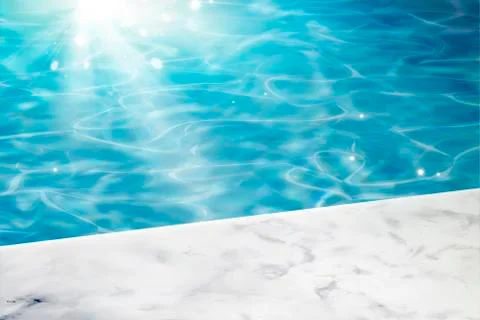 Luxury poolside scene Illustrazione stock