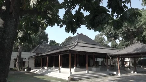 The luxury of the prince / king's house in Java || Joglo House Stock Footage 242740678