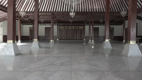 The luxury of the prince / king's house in Java || Joglo House Stock Footage 242740929