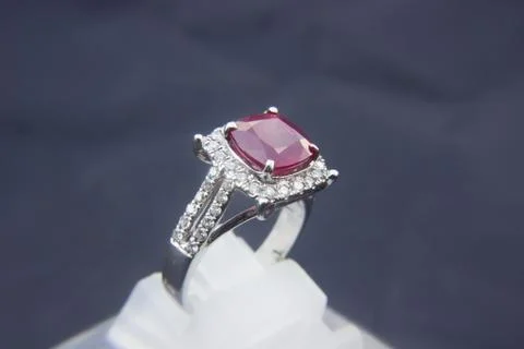 Luxury red gemstone ring Stock Photos