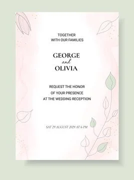 Luxury refined Vector Invitation. Template of invitation card Stock Illustration