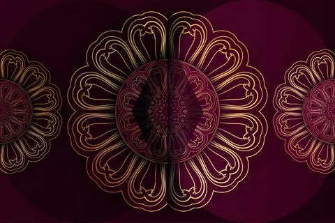 Luxury Repeating Mandala Design With Persian Inspired Decorative Style Stock Illustration