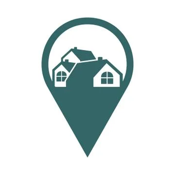 Luxury Residence Pin Stock Illustration