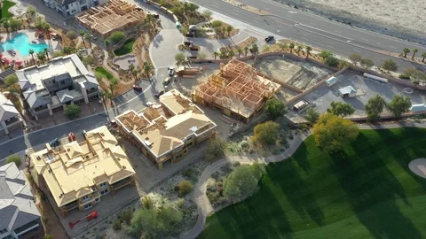 Luxury Residential Construction in Process in Palm Desert, California Stock Footage 105686124
