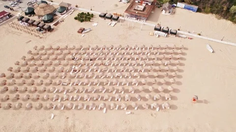 Luxury Resort Top Down Steady Symmetry Drone Aerial Black Sea Off Season Stock Footage 235598091