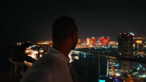 A luxury restaurant in Doha, Qatar Stock Footage 327532573