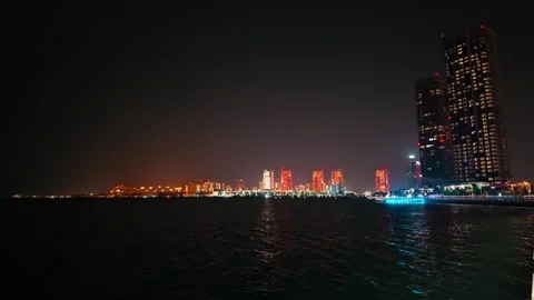 A luxury restaurant in Doha, Qatar Stock Footage 327534005