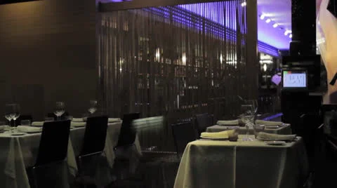 Luxury restaurant empty Video stock 25853912