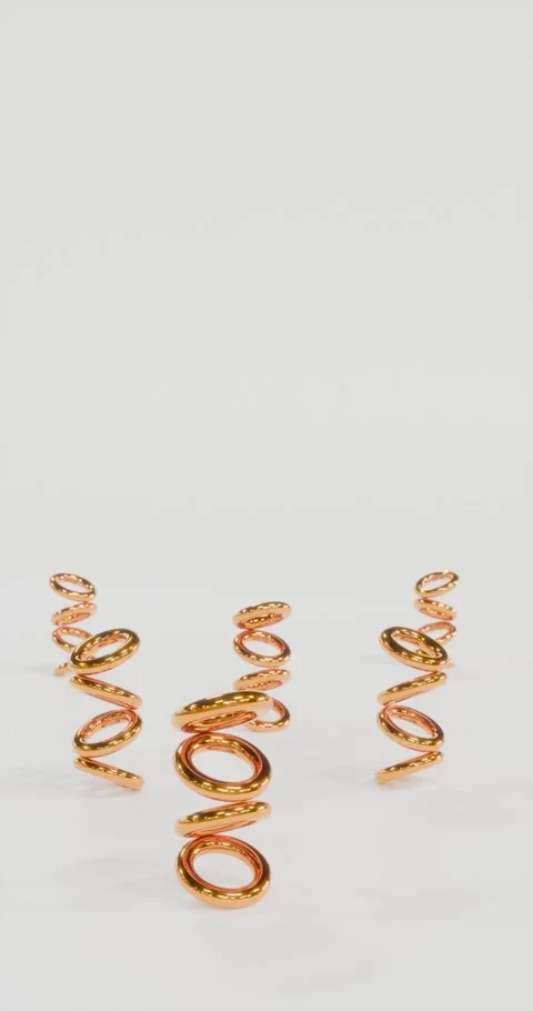 Luxury ring in metallic gold with abstract geometric shapes; 3D animation Stock Footage 339495112