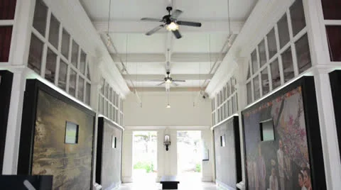Luxury Room with Vaulted Ceiling and fan Stock Footage 26322364