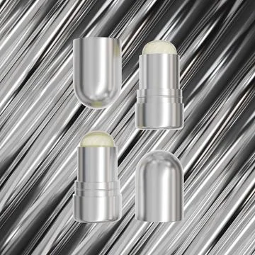Luxury Rotating Solid Cream Tube mockup, metallic foundation Stick packaging Stock-Illustration