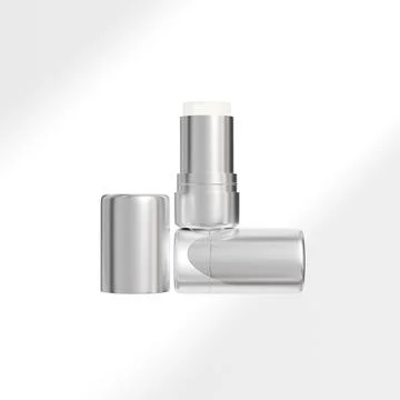 Luxury Rotating Solid Cream Tube mockup, metallic foundation Stick packaging Stock Illustration