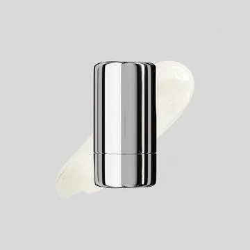 Luxury Rotating Solid Cream Tube mockup, metallic foundation Stick packaging Stock Illustration