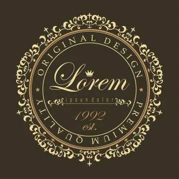 Luxury round vector ornament Stock Illustration
