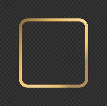 Luxury Rounded Gold Square Border Stock-Illustration