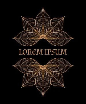 Luxury royal pattern mandala vector frame. Ethnic peacock feather motif. Illustrazione stock