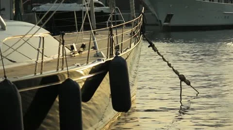 Luxury sailboat at dusk Video stock 12518231
