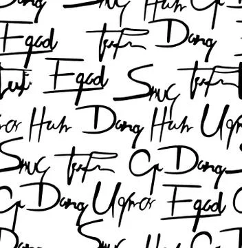 Luxury Seamless Calligraphy Pattern in Vintage Fashion Style. Ready for Textile Stock Illustration