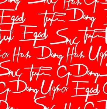Luxury Seamless Calligraphy Pattern in Vintage Fashion Style. Ready for Textile Stock Illustration