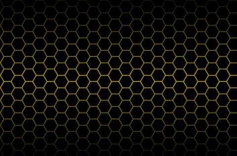 Luxury seamless geometric pattern. Grid hexagonal texture Dark vector backgro Stock Illustration