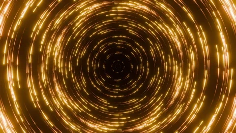 Luxury seamless loop animation of golden glowing dots forming a hypnotic circle Stock Footage 340706155