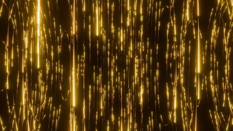 Luxury seamless loop animation of golden star particles moving up and down, full Stock Footage 340711456