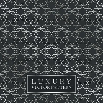 Luxury seamless ornate pattern - grid gradient texture. Dark vector background. Stock Illustration