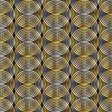 Luxury seamless pattern with circles. Stock Illustration