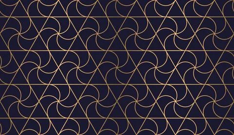 Luxury seamless pattern with wavy line Stock Illustration