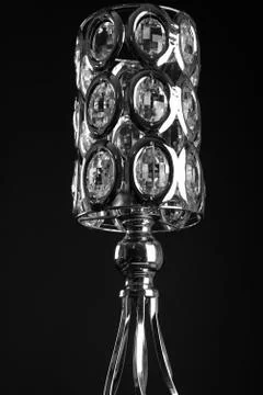 Luxury silver candlestick, macro view Stock-Fotos