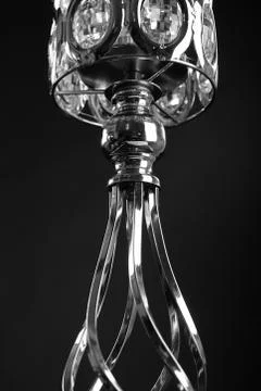 Luxury silver candlestick, macroview Foto stock